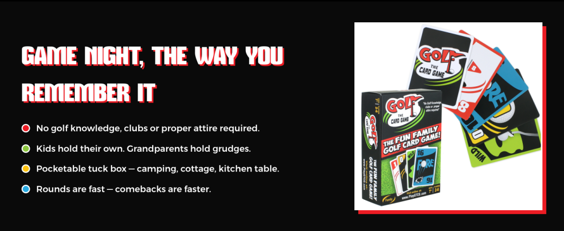 Board game packaging with colorful designs and text promoting a fun game night experience.